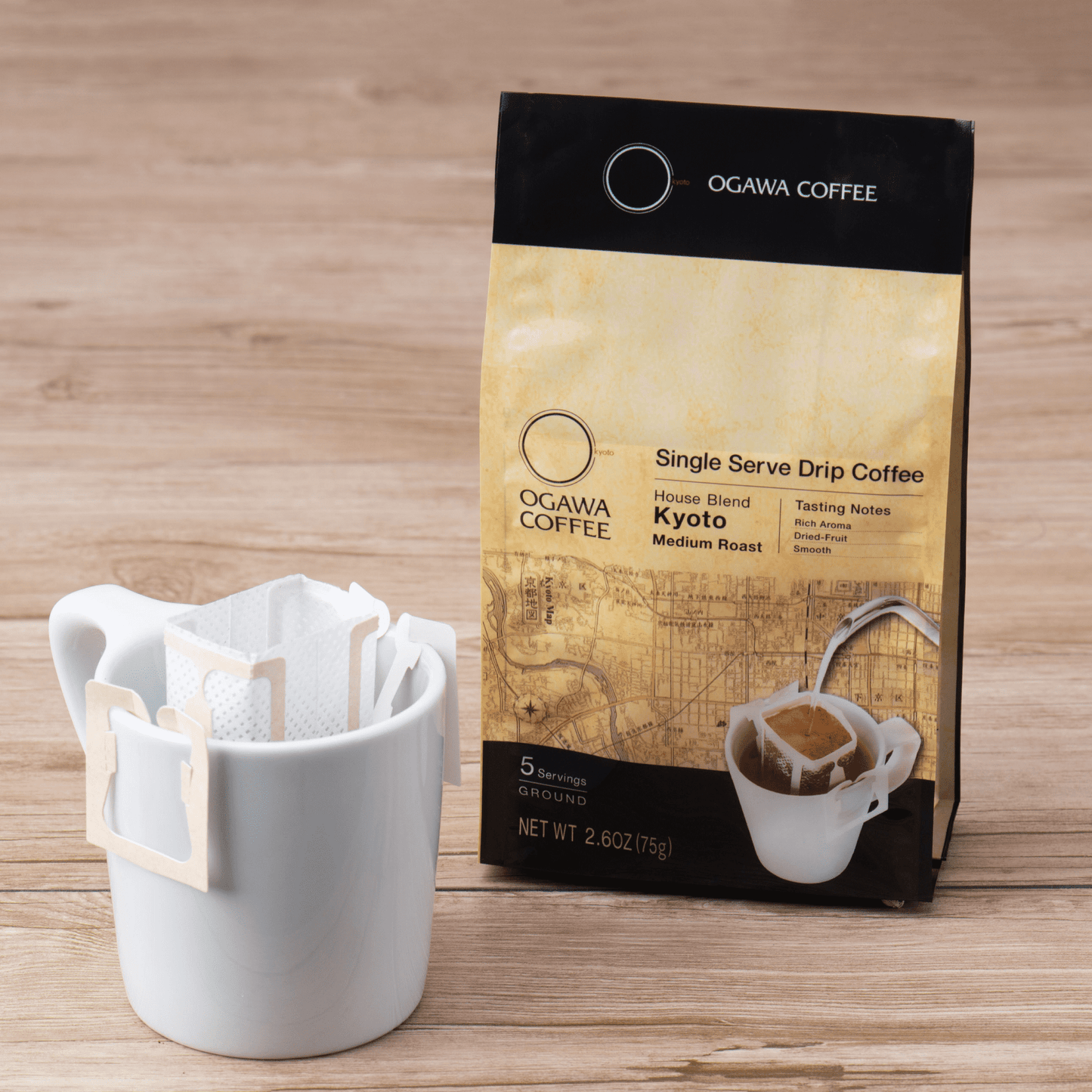 OGAWA COFFEE Single Serve Drip Coffee House Blend Kyoto 5杯分  No.380