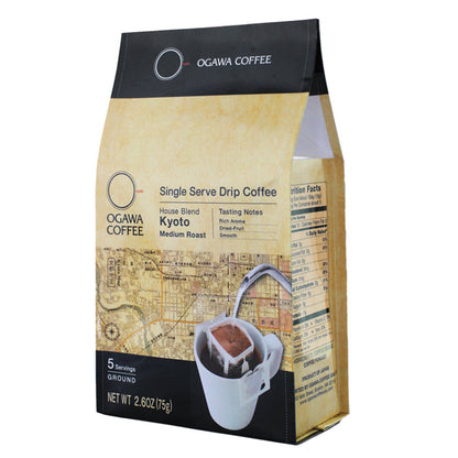 OGAWA COFFEE Single Serve Drip Coffee House Blend Kyoto 5杯分  No.380
