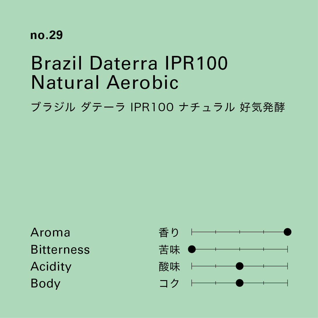 no.29 ブラジル ダテーラ IPR100 ナチュラル 好気発酵