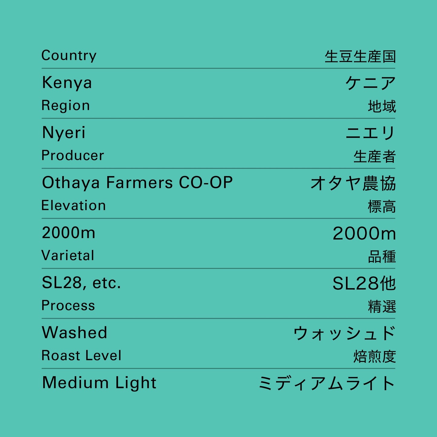 no.09 ケニア ガチュヤニ 100g