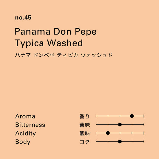 no.45 パナマ ドンペペ ティピカ ウォッシュド