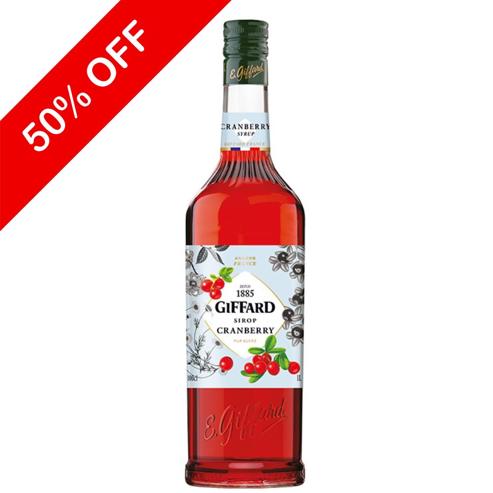 【アウトレット50％OFF】ジファール クランベリーシロップ 1000ml　No.187