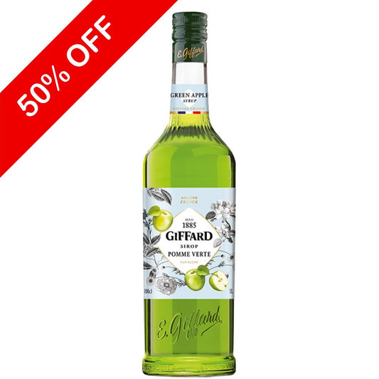 【アウトレット】ジファール グリーンアップル シロップ 1000ml　No.169