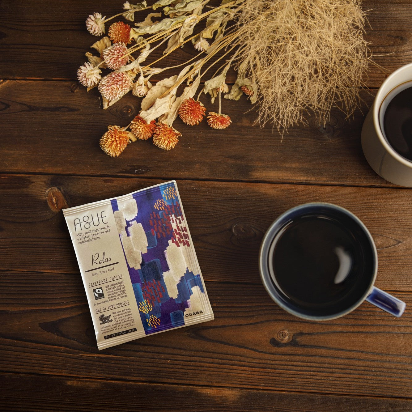 ASUE Fairtrade Coffee Relax ドリップコーヒー 5杯分 - フェア