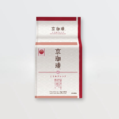京都を愛する職人の思いが込められたアラビカ種100%のブレンドコーヒー、京都吟味百撰に選ばれたドリップコーヒー