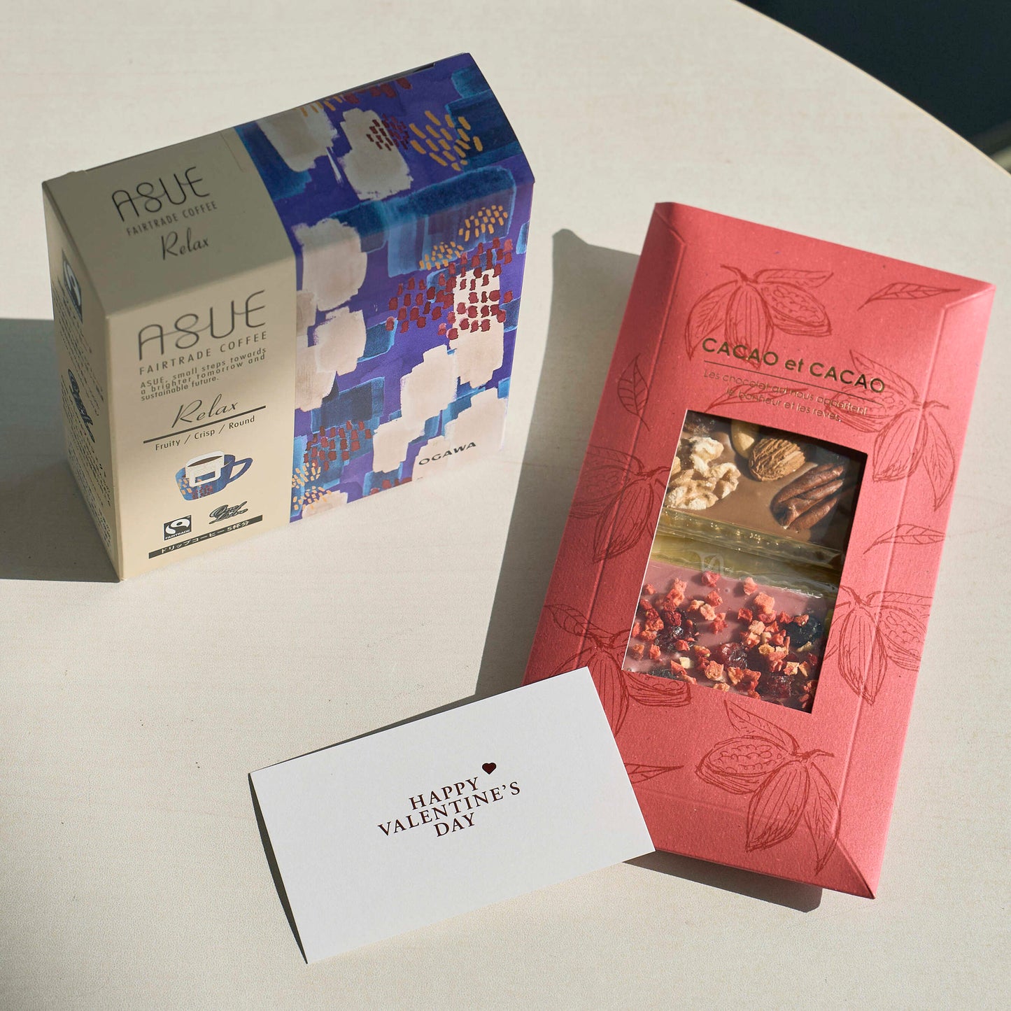 Valentine's chocolate + coffee gift (milk chocolate + ruby) S003